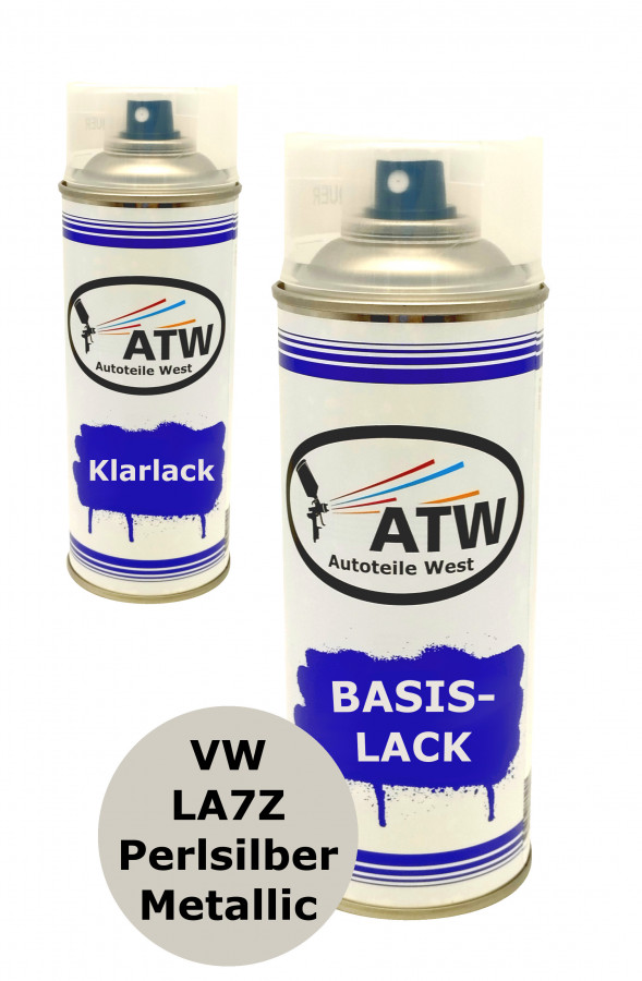 Autolack für VW LA7Z Perlsilber Metallic+400ml Klarlack Set